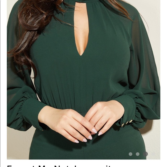 Emerald Green Guess by Marciano jumpsuit - Picture 3 of 6